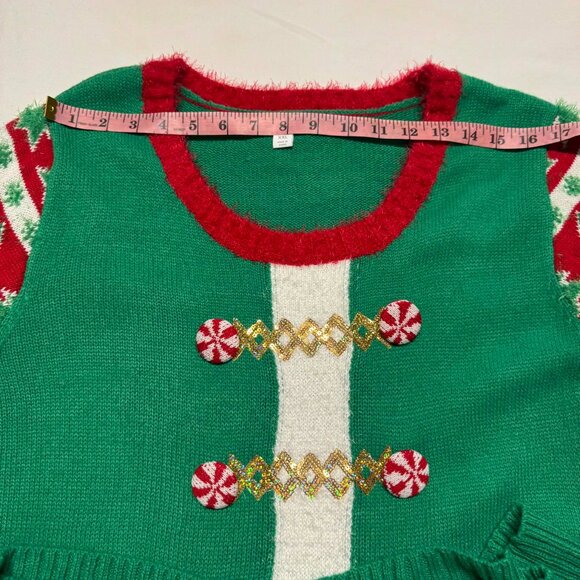 Ugly Christmas Sweater Dress XXL Candy Cane jingle - Picture 10 of 15